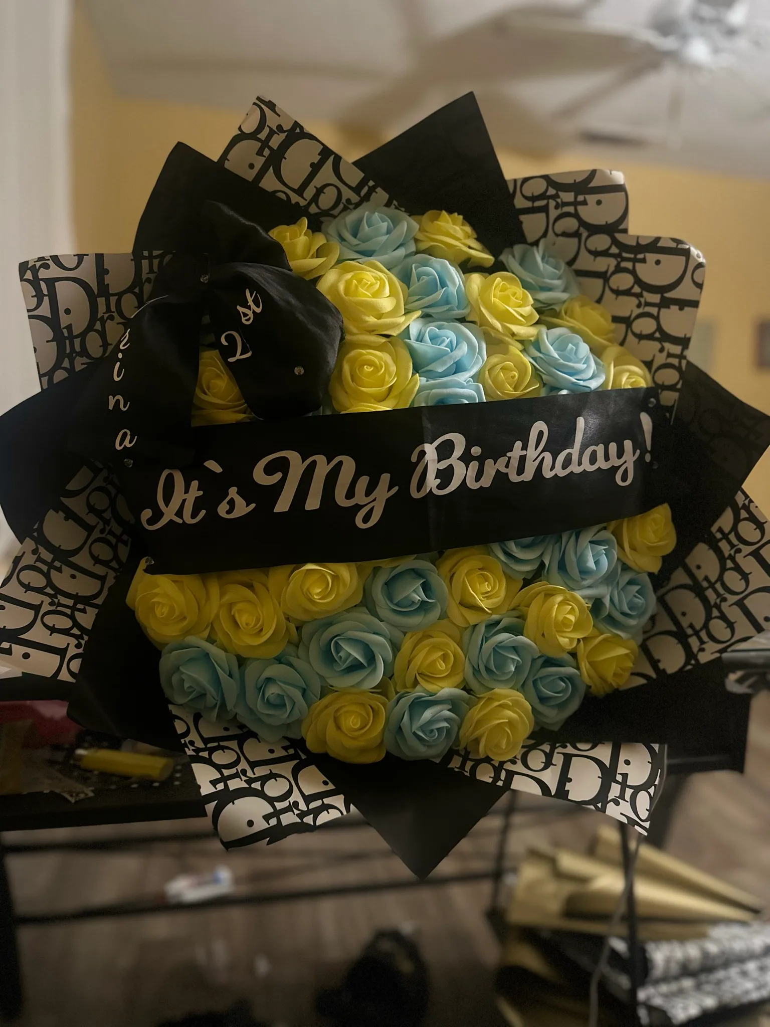 Modern paper floral decor for Buckhead corporate offices